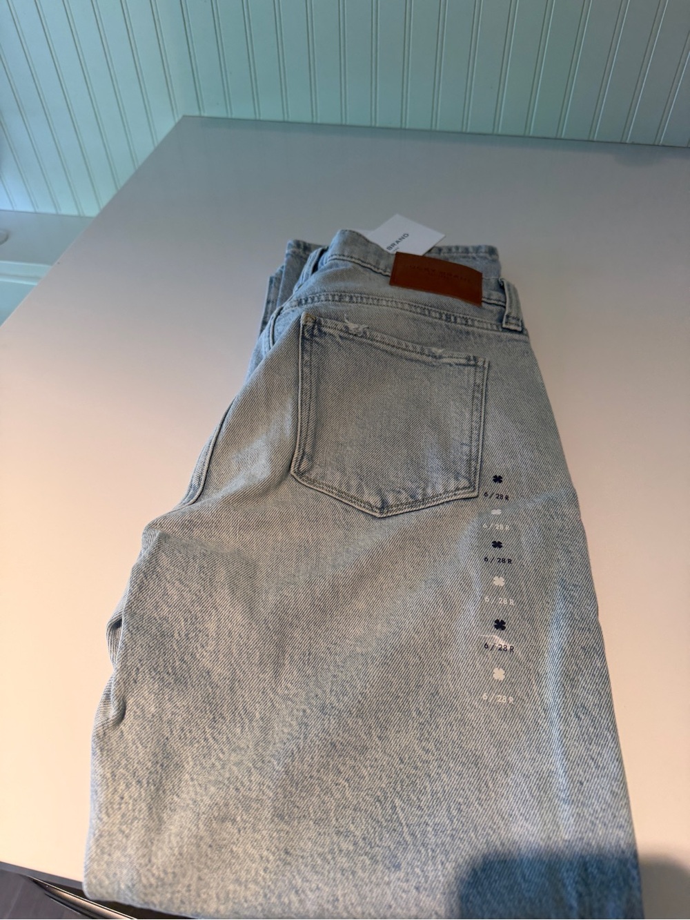 Lucky Brand Washed Light Blue Straight Leg Jeans